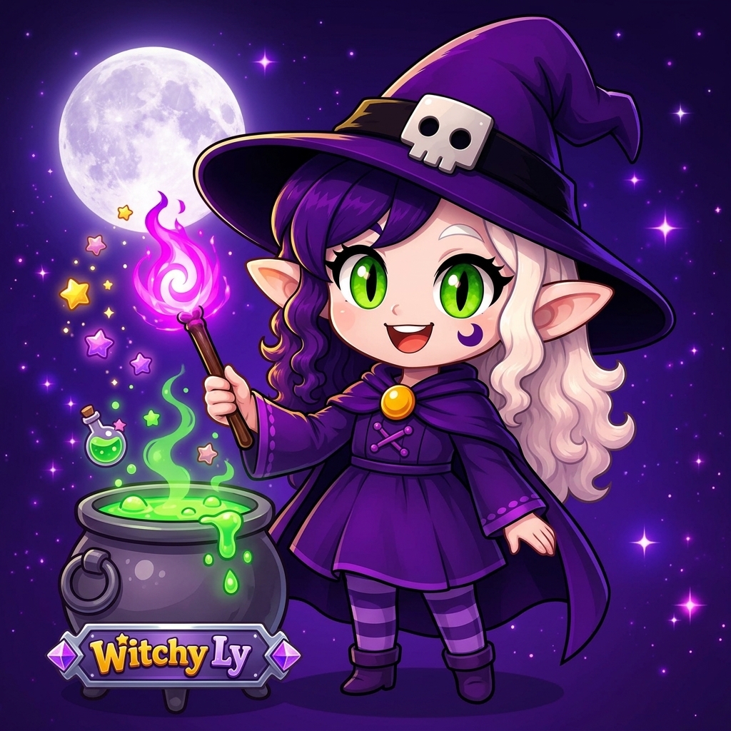 Ly the Apprentice Witch with Magic Wand